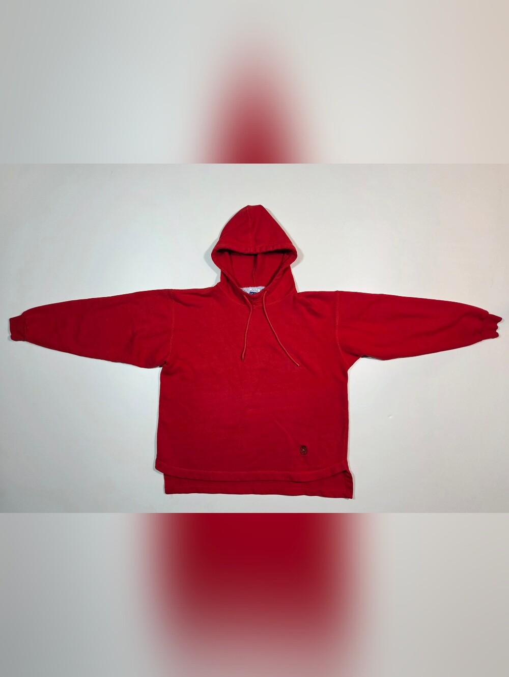 VTG Tommy Hilfiger Hoodie Men M Red Sweatshirt Lion Crest Pullover Y2K Hong Kong